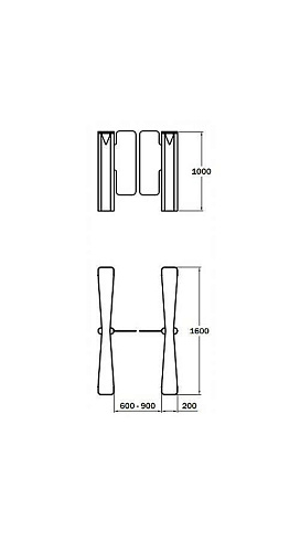 Турникет распашной SAIMA SWING GATE 330